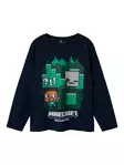 Name it Minecraft paita, tummansininen - Pitkähihaiset paidat - name13248219nb - 1