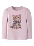 Name it lasten trikoopaita, kissa roosa - Pitkähihaiset paidat - nameit13252729b - 1