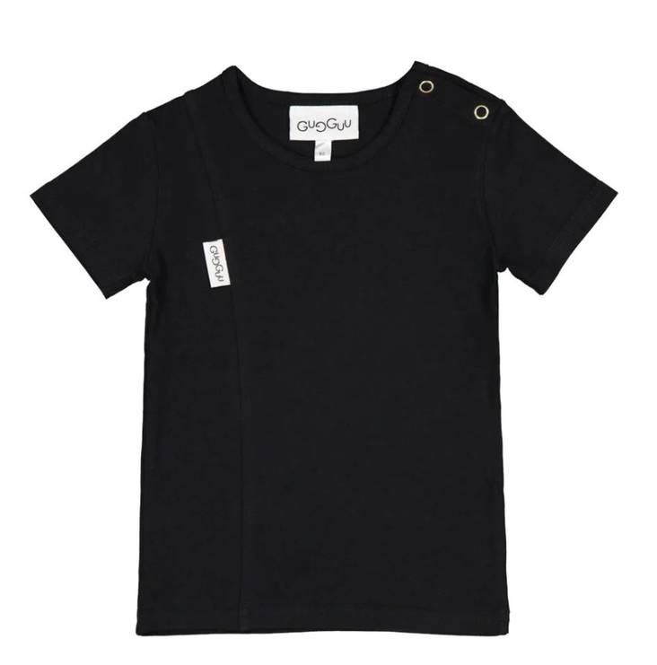 Gugguu lasten unisex T-paita, musta - T-paidat - gggu0002blb - 1