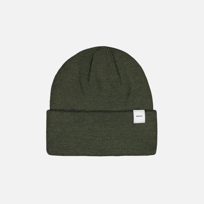 Merino thin cap, moss - Talvipäähineet - makia1983b - 1