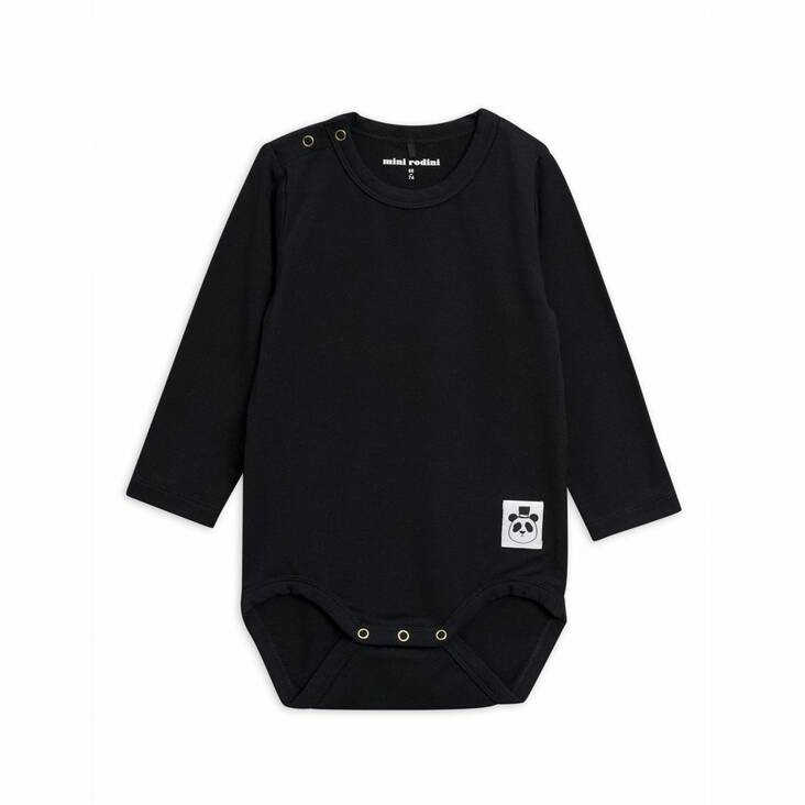 Mini Rodini vauvan body, musta - Pitkähihaiset bodyt - mini19726B - 1