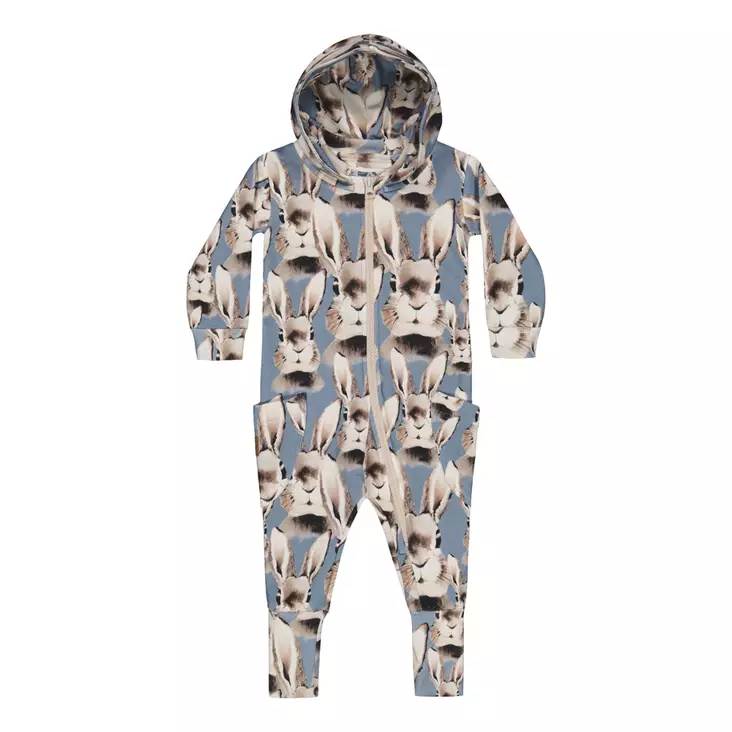 Metsola vauvan jumpsuit, sininen pupu - Jumpsuitit ja haalarit - metsw26909b - 1