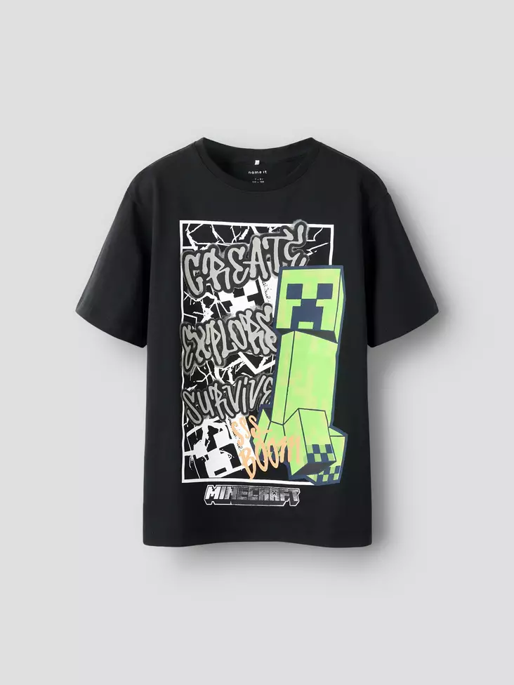 Name it Minecraft peli T-paita, musta - T-paidat - name13254207b - 1