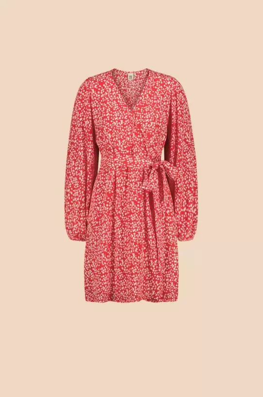 Kaiko aikuisten kietaisumekko, punainen - Aikuisten mekot+haalarit - kaiko25263b - 1