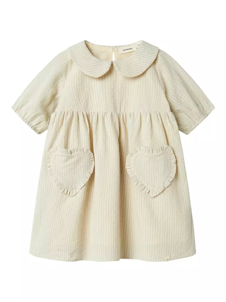 Lil'Atelier lasten mekko, vaaleat raidat - Lyhythihaiset mekot - lil13240802vb - 1