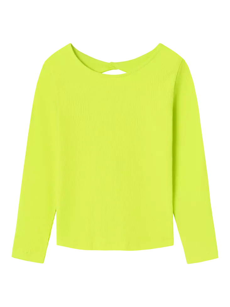 Name It lasten rib paita, neon vihreä - Pitkähihaiset paidat - name13233605lb - 1
