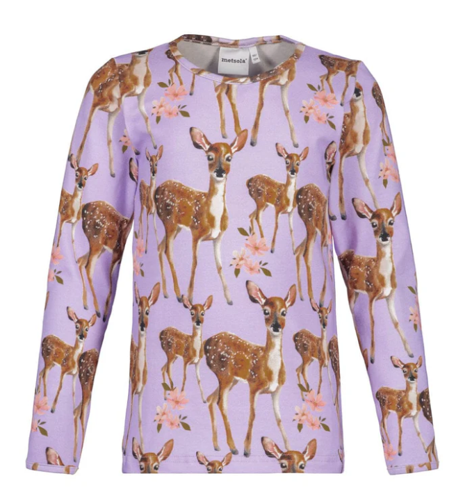 Metsola lasten paita, lila bambi - Pitkähihaiset paidat - met61069090cb - 1