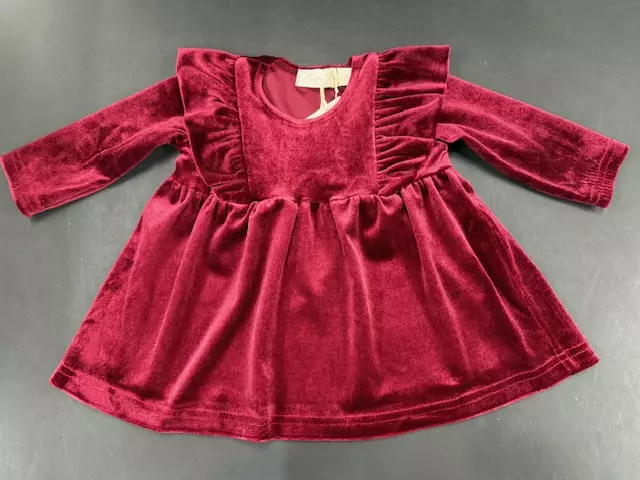 Mingnelin vauvan samettimekko - Pitkähihaiset mekot - ming3023B - 1