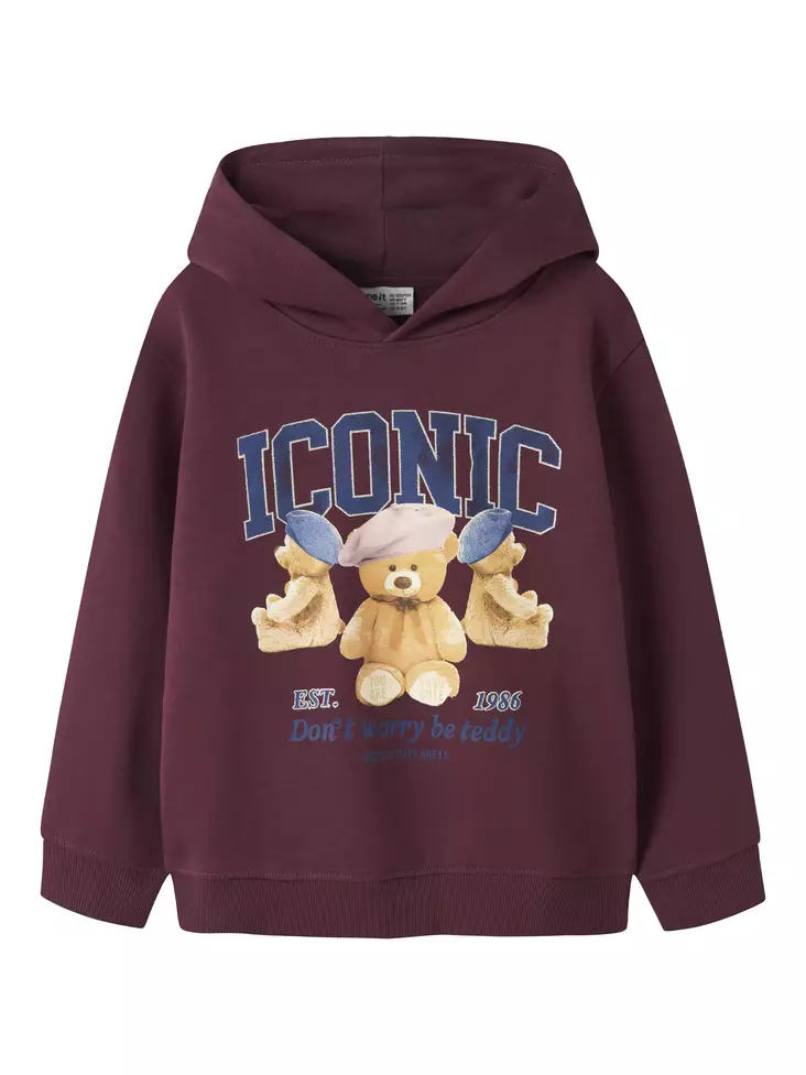 Name it huppari Iconic Teddy, Burgundy - Hupparit ja svetarit - name13249371b - 1
