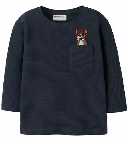 Name it lasten paita, koira/t.sininen - Pitkähihaiset paidat - name13249927b - 1