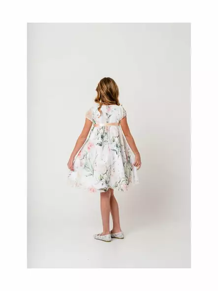 Mingnelin lasten sifonkimekko, Roses - Lyhythihaiset mekot - ming5232C - 2