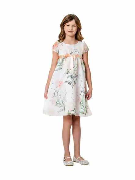 Mingnelin lasten sifonkimekko, Roses - Lyhythihaiset mekot - ming5232C - 1