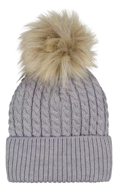 Metsola villapipo karvatupsulla, harmaa - Talvipäähineet - metswn25012c - 1