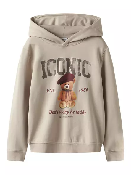 Name it huppari Iconic Teddy, Cement - Hupparit ja svetarit - name13249371c - 1