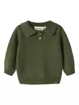 Lil' Atelier vauvan kaulusneule, vihreä - Pitkähihaiset paidat - lil13258902c - 1