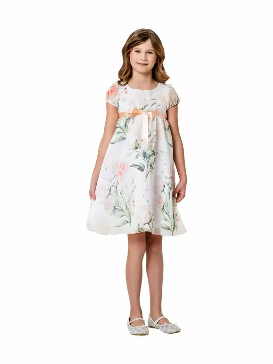 Mingnelin lasten sifonkimekko, Roses - Lyhythihaiset mekot - ming5232C - 1