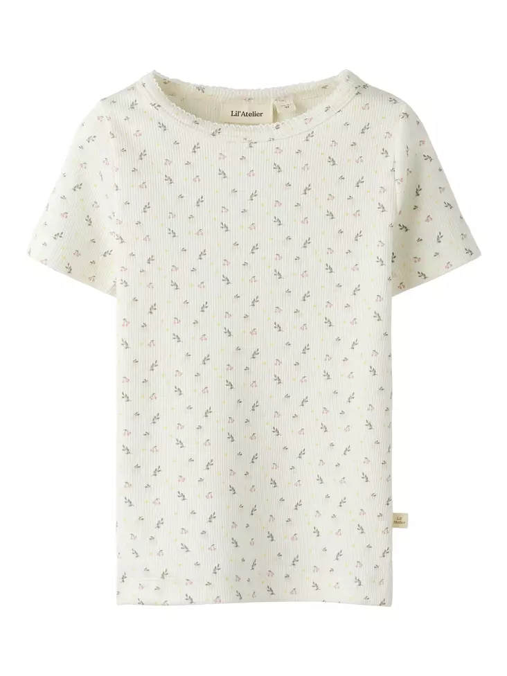 Lil'Atelier lasten rib T-paita, kukkanen - T-paidat - name13256835c - 1