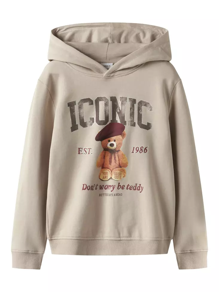 Name it huppari Iconic Teddy, Cement - Hupparit ja svetarit - name13249371c - 1