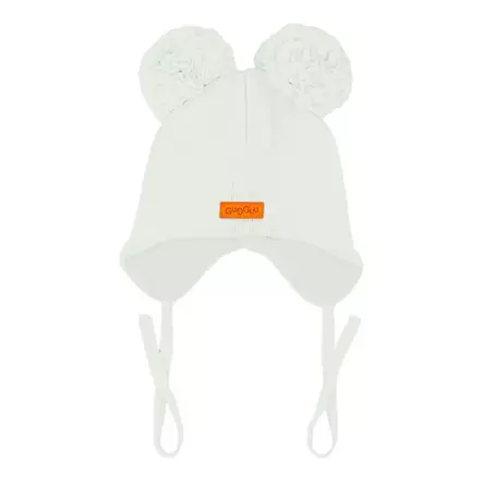 Gugguu nauhallinen puuvillapipo lankatupsut, misty drift - Välikausipipot - gugguuco717md - 1