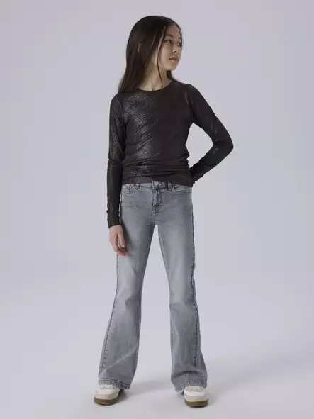 Name it lasten bootcut farkut, harmaa - Farkut - name13257850mgd - 2