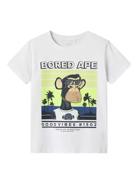 Name it lasten t-paita Bored Ape, valk. - T-paidat - name13240861cd - 1