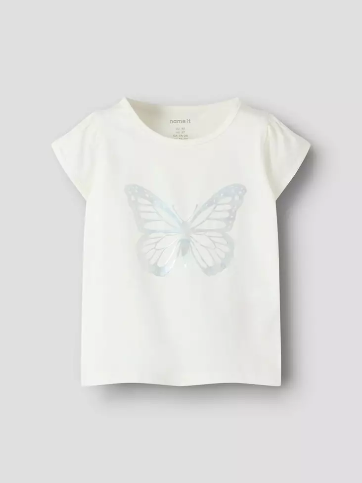 Name it lasten T-paita, perhonen/valk. - T-paidat - name13254637cd - 1