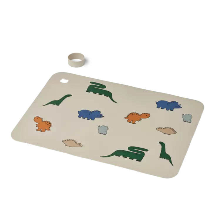 Liewood lasten ruokailualusta, dinosaurus - Juomapullot, astiat ja aterimet - LW15059d - 1