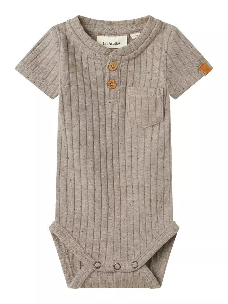 Lil'Atelier vauvan rib body, harmaa - Lyhythihaiset bodyt ja kesäpuvut - lil13241110md - 1