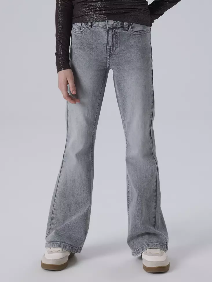 Name it lasten bootcut farkut, harmaa - Farkut - name13257850mgd - 1