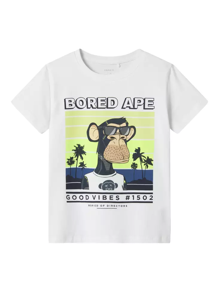 Name it lasten t-paita Bored Ape, valk. - T-paidat - name13240861cd - 1