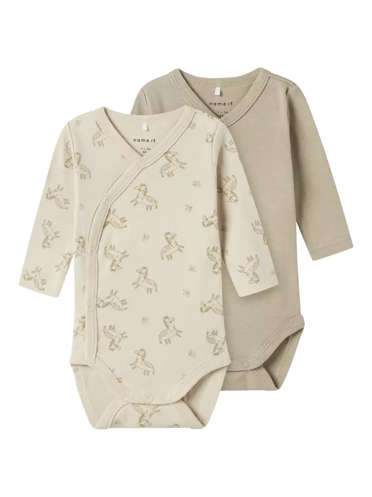 Name it vauvan kietaisubody 2kpl, seepra - Pitkähihaiset bodyt - name13241421rd - 1