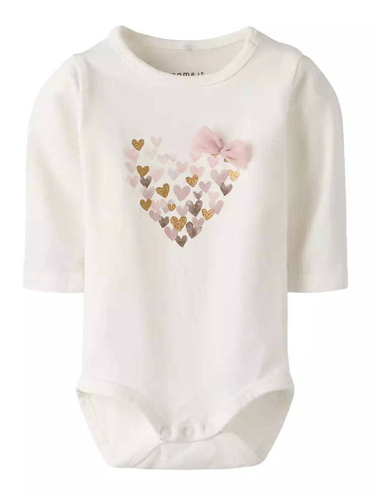 Name it vauvan sydän body, valkoinen - Pitkähihaiset bodyt - name13246482cd - 1