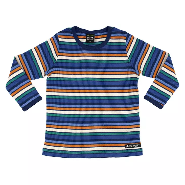 Villervalla lasten rib paita, raita - Pitkähihaiset paidat - vv242me - 1