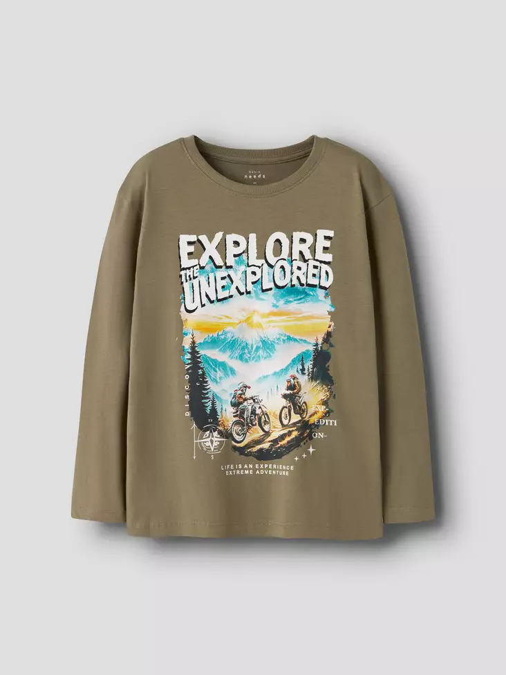 Name it lasten paita, oliivi/vuoristo - Pitkähihaiset paidat - name13238399me - 1