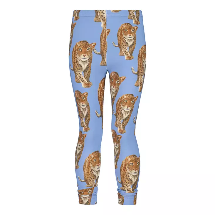 Metsola lasten legginsit, leopardi/sininen - Legginsit - metss26261046200e - 1