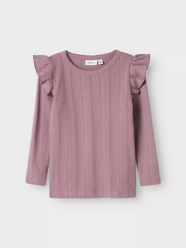 Name it lasten frillapaita, murrettu lila - Pitkähihaiset paidat - name13238724e - 1