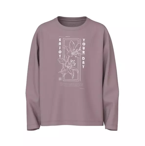 Name it lasten paita, kukka/mauve - Pitkähihaiset paidat - name13234709te - 1