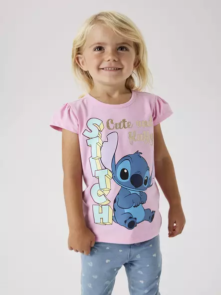 Name it lasten Stitch T-paita, pinkki - T-paidat - name13240690pf - 2