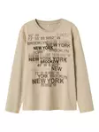 Name It lasten paita, beige / New York - Pitkähihaiset paidat - name13246691if - 1