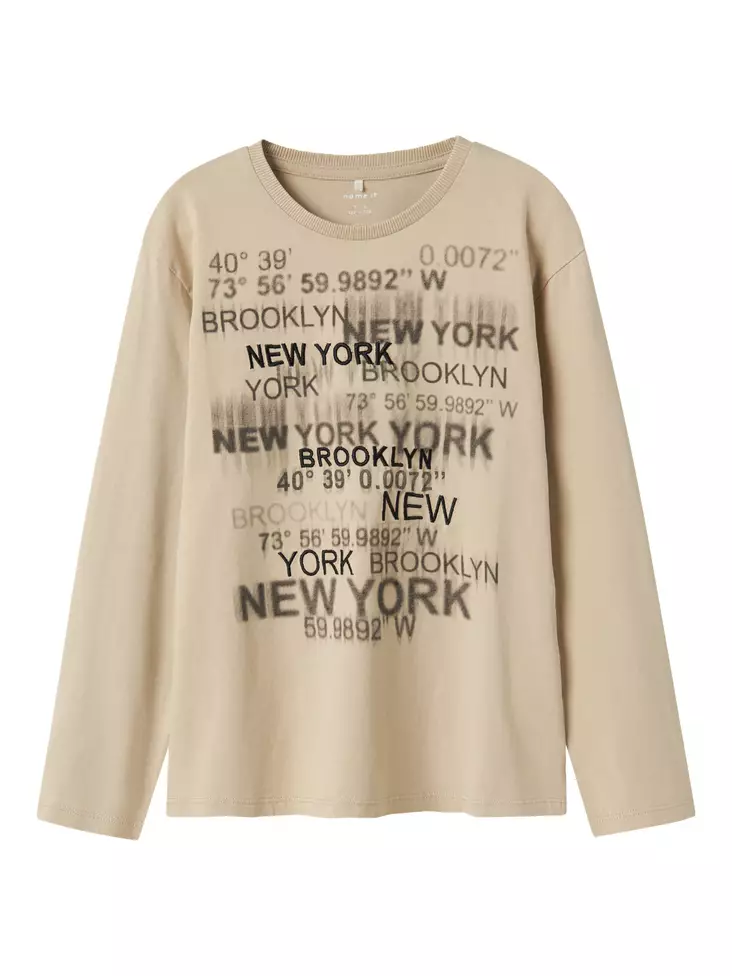 Name It lasten paita, beige / New York - Pitkähihaiset paidat - name13246691if - 1