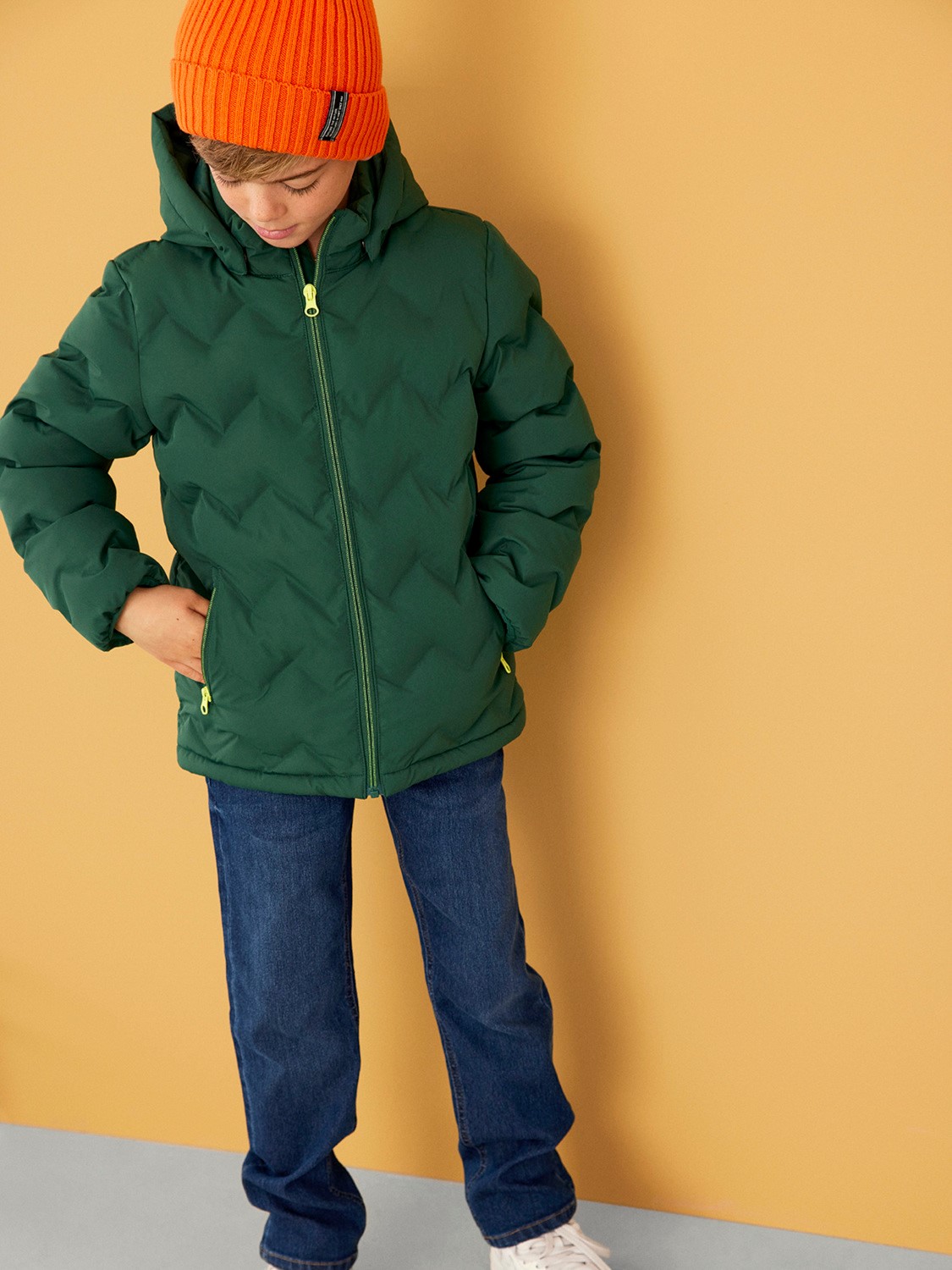 NAME IT Jungen Pufferjacke - Reflektierende Winterjacke Mit Abnehmbarer Kapuze