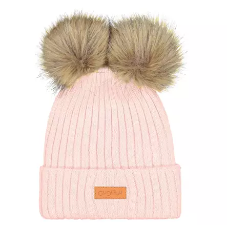 Gugguu villapipo karvatupsuilla, roosa - Talvipäähineet - gg250M704rg - 1