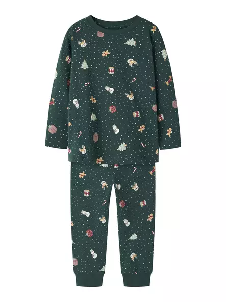 Name it lasten pyjama, joulu/vihreä - Yöasut ja unipussit - name13234981bg - 1