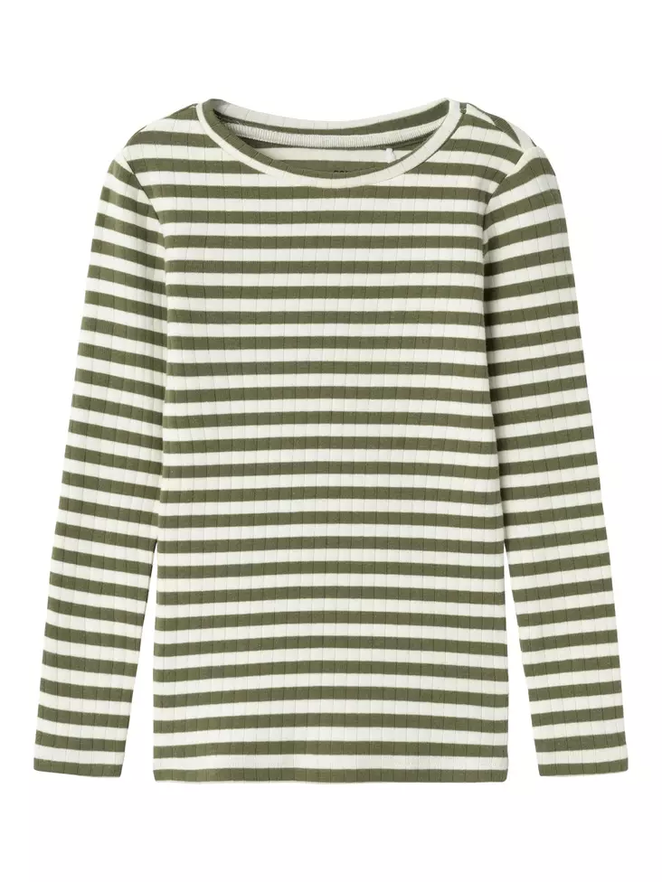 Name it raitapaita, vihreä / valkoinen - Pitkähihaiset paidat - name13225149dlg - 1