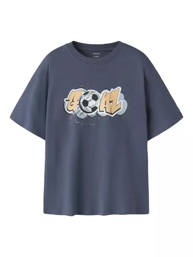 Name it lasten T-paita, sini-harmaa GOAL - T-paidat - name13241591vi - 1
