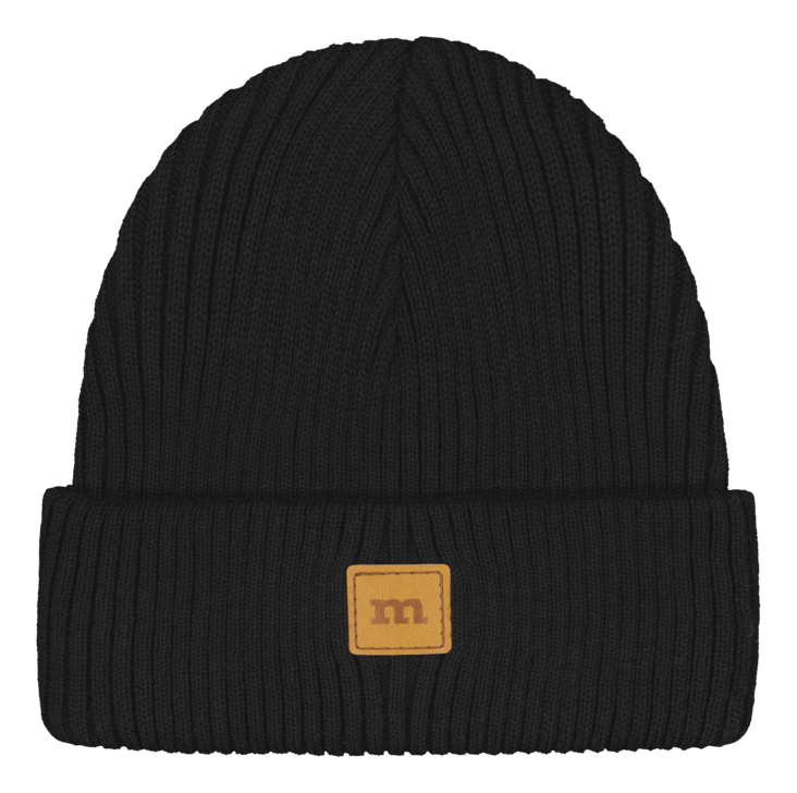 Metsola lasten puuvilla neulepipo, musta - Välikausipipot - metsSO00059l - 1