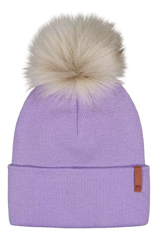 Metsola villapipo karvatupsulla, liila - Talvipäähineet - metswn2505il - 1