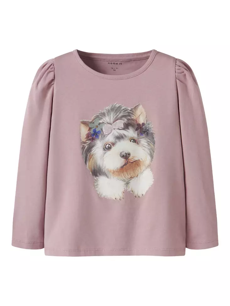 Name it lasten paita, vaalpun / koira - Pitkähihaiset paidat - name13246614bl - 1