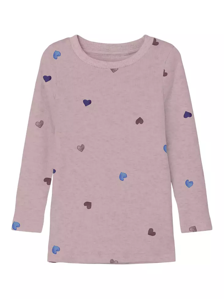 Name it rib paita, sydän/vaal.punainen - Pitkähihaiset paidat - name13250534bl - 1