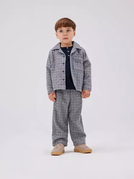 Name it lasten flanellihousut, harmaa - Yöasut - name13239093gm - 2